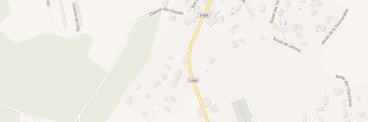 Plan du 1400 Rte de l’Occitanie à Lanzac
