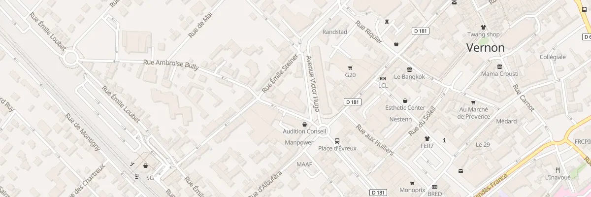Plan du 1 Av Victor Hugo à Vernon