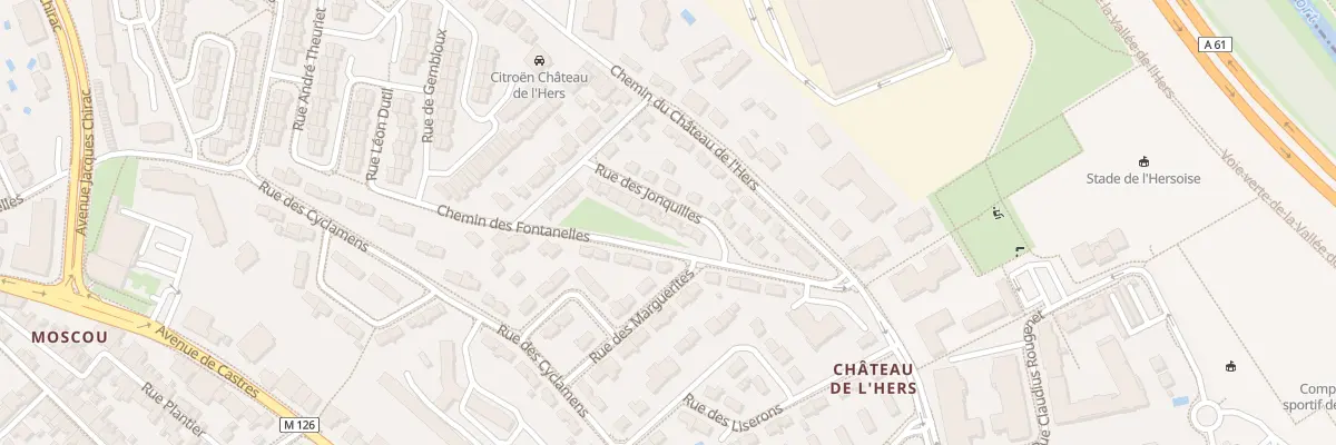 Plan du 7 Rue des Jonquilles à Toulouse
