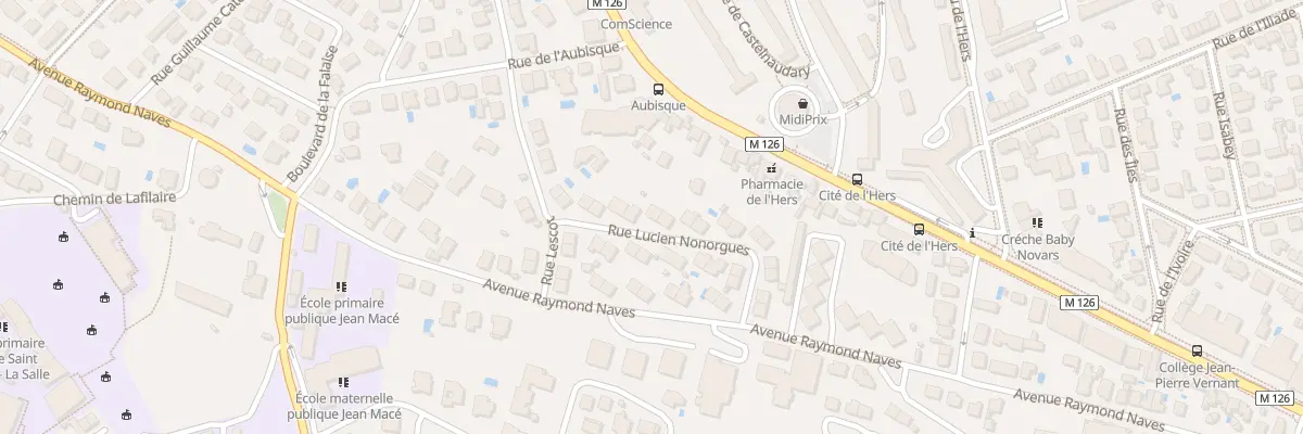Plan du 24 Rue Lucien Nonorgues à Toulouse