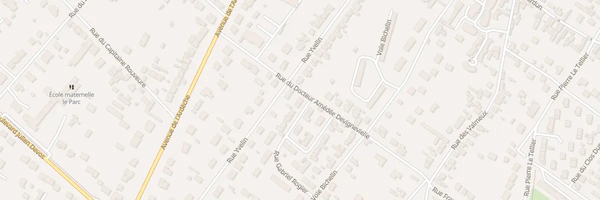 Plan du 2 Rue Gabriel Rogier à Vernon