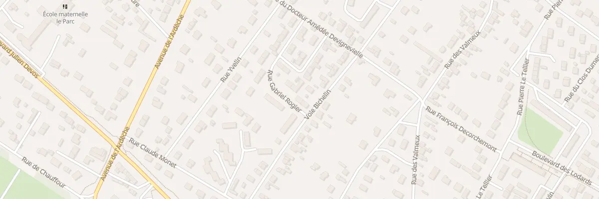 Plan du 15 Rue Gabriel Rogier à Vernon