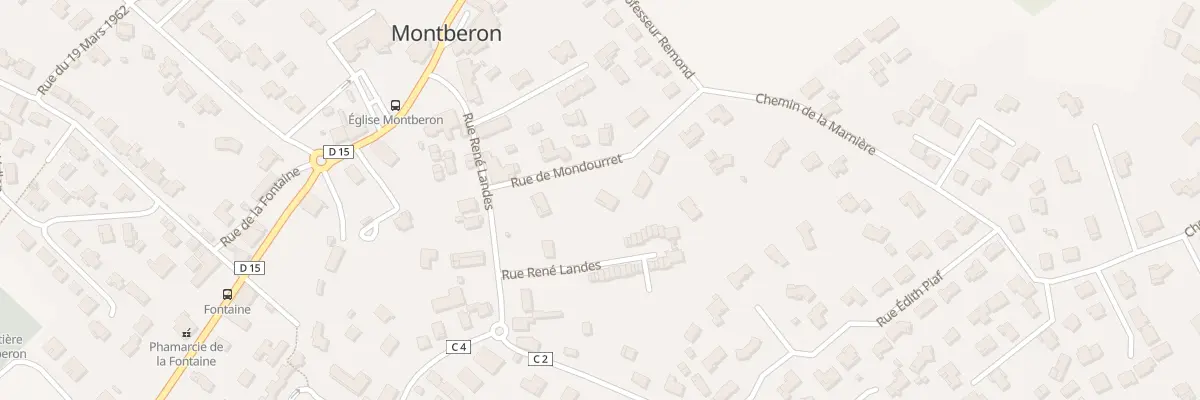 Plan du 2 Rue de Mondourret à Montberon