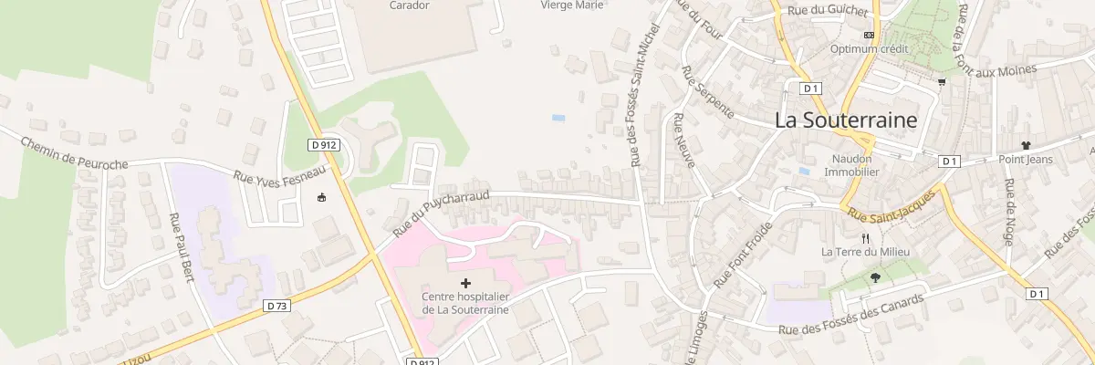 Plan du 20 Rue du Puycharraud à La Souterraine