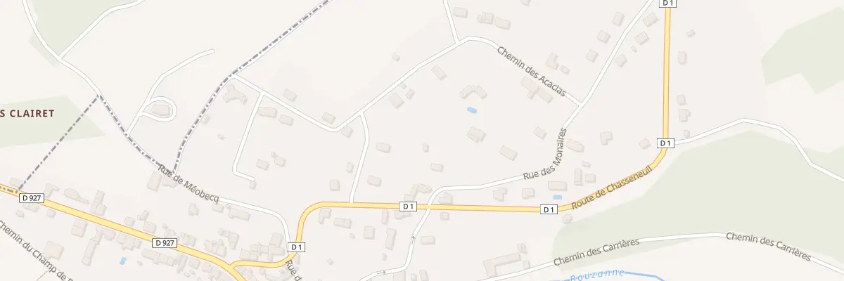 Plan du 1 Rue des Monaires au Pont-Chrétien-Chabenet