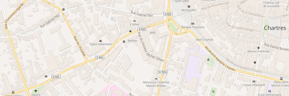 Plan du 16 Rue du Docteur Michel Gibert à Chartres