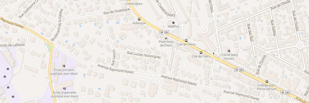 Plan du 16 Rue Lucien Nonorgues à Toulouse