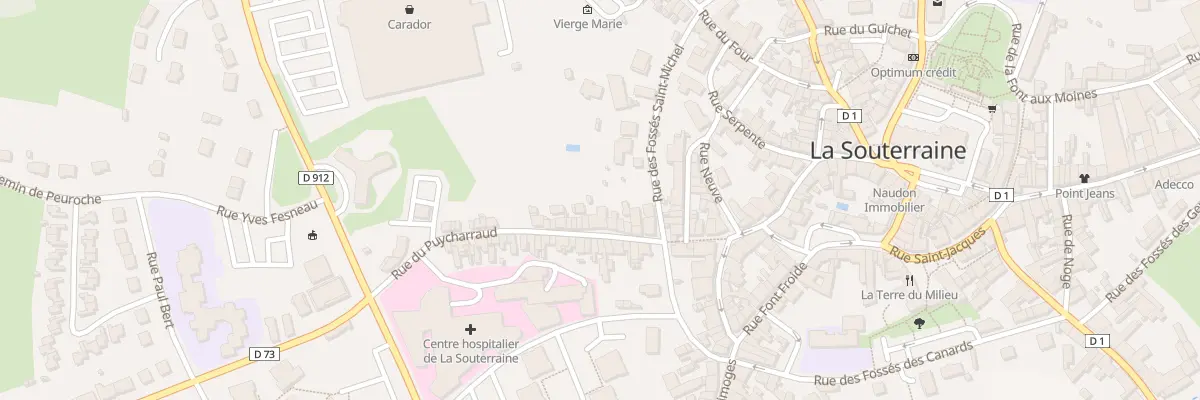 Plan du 10 Rue du Puycharraud à La Souterraine