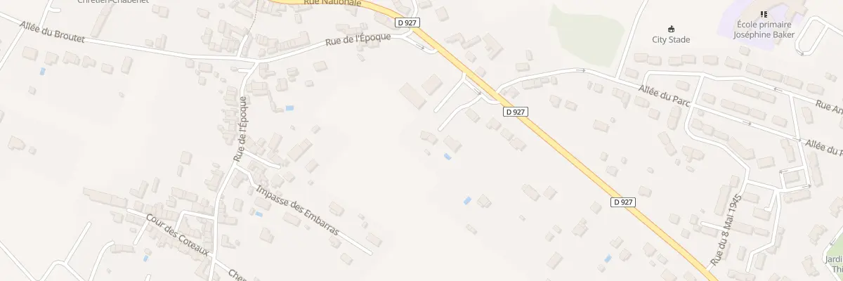 Plan du 64B Rue Nationale au Pont-Chrétien-Chabenet