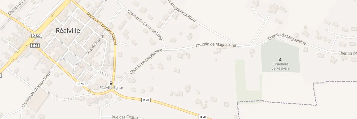 Plan du 230 Che de Magdelaine Nord à Réalville