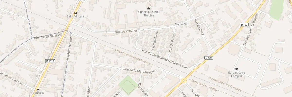 Plan du 22 Rue du 1er Bataillon d’E et L à Chartres