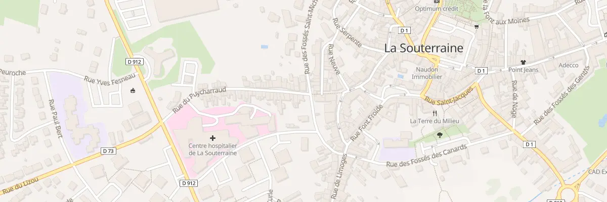 Plan du 1 Rue du Puycharraud à La Souterraine