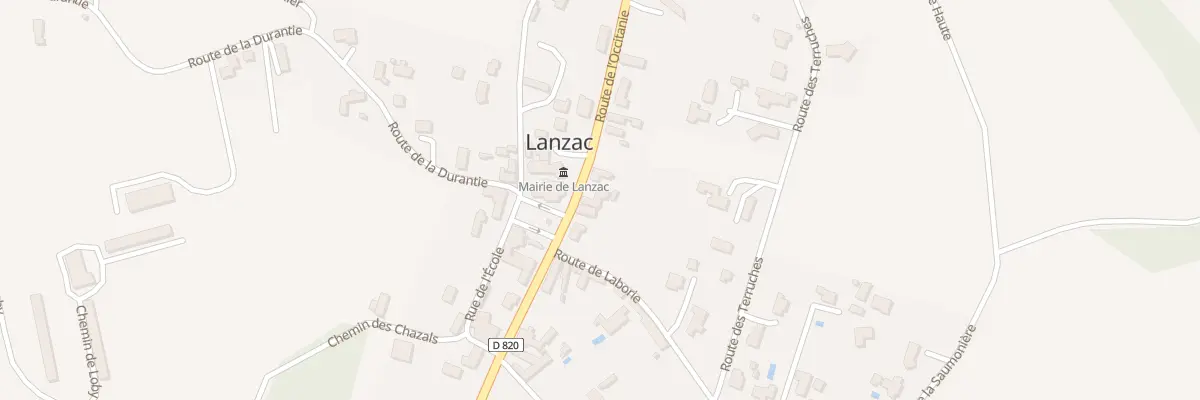 Plan du 1125 Rte de l’Occitanie à Lanzac