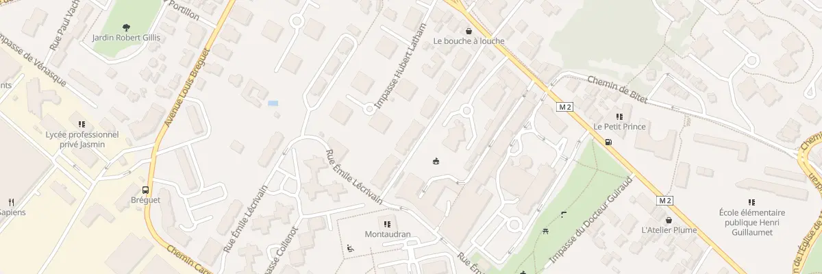 Plan du 25 Rue Emile Lecrivain à Toulouse