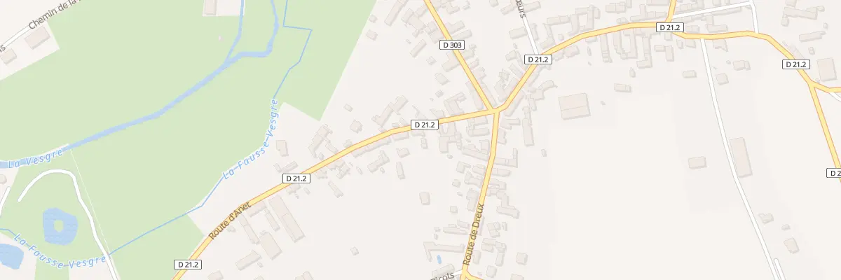 Plan de Rte d’Anet à Rouvres