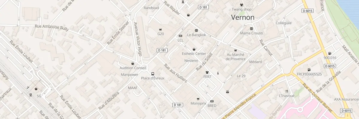 Plan du 9002 Pas Pasteur à Vernon