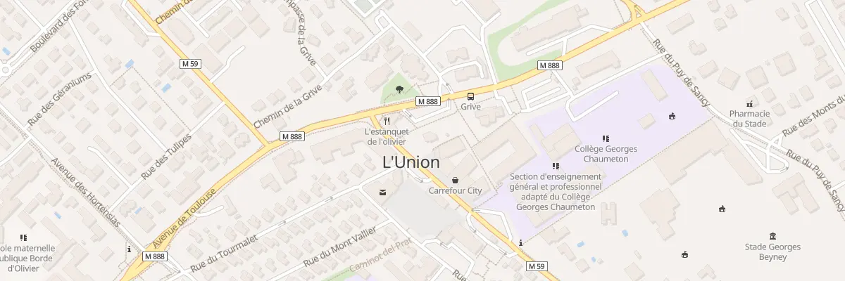 Plan du 3 Av des Pyrénées à L’Union