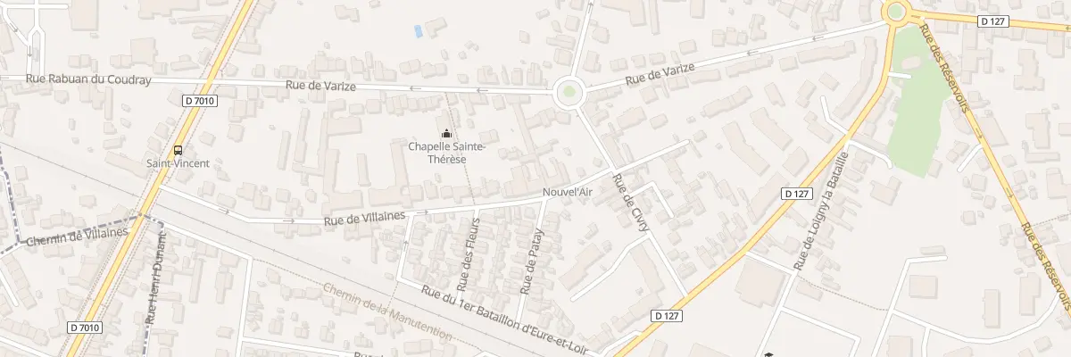 Plan du 10 Rue de Villaines à Chartres