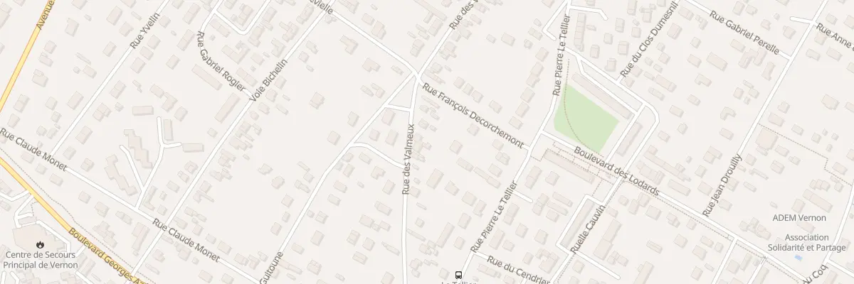 Plan du 55 Rue des Valmeux à Vernon
