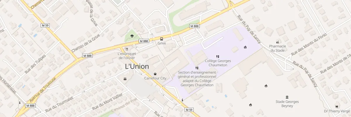 Plan du 7 Av des Pyrénées à L’Union