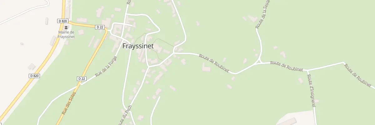 Plan du 40 Rte de Roubinet à Frayssinet