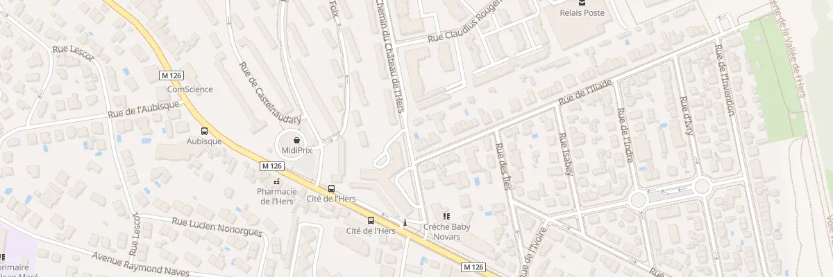 Plan du 1 Rue de l’Iliade à Toulouse