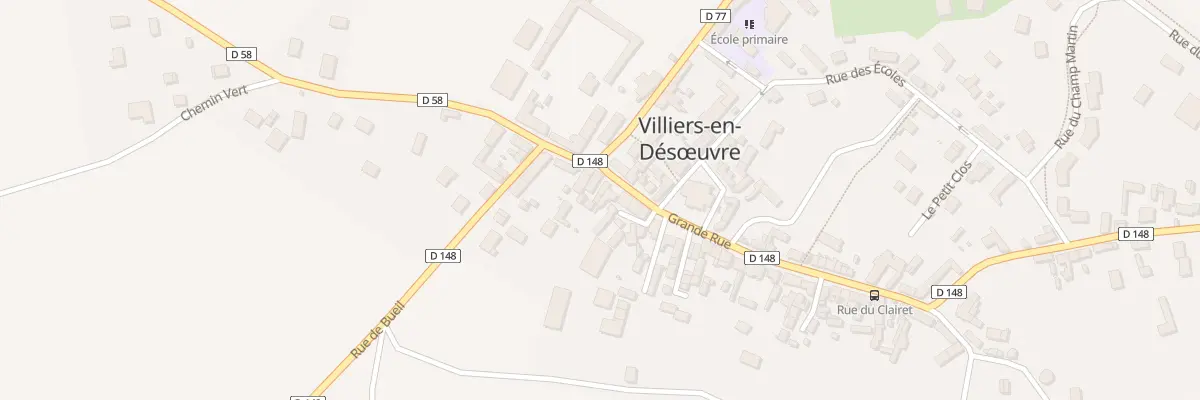 Plan du 9 Gr Grande Rue à Villiers-en-Désœuvre