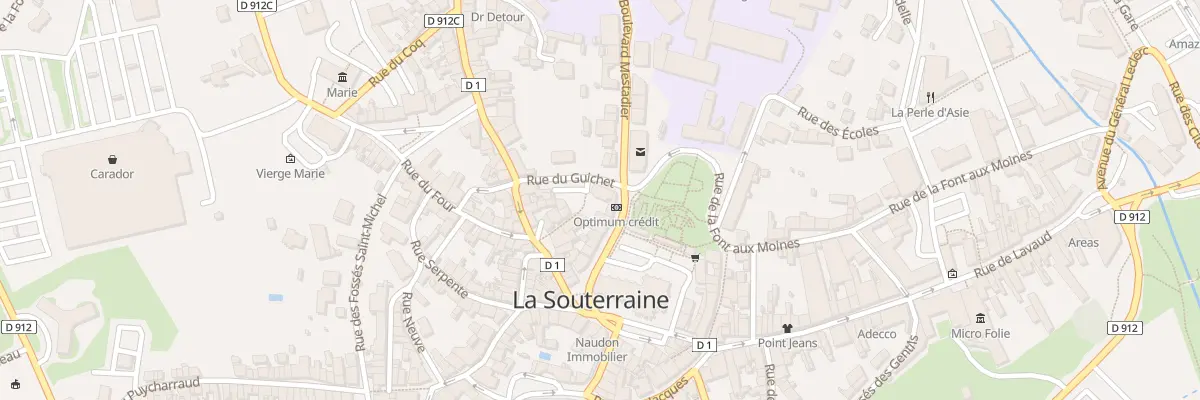 Plan du 1 Rue du Guichet à La Souterraine