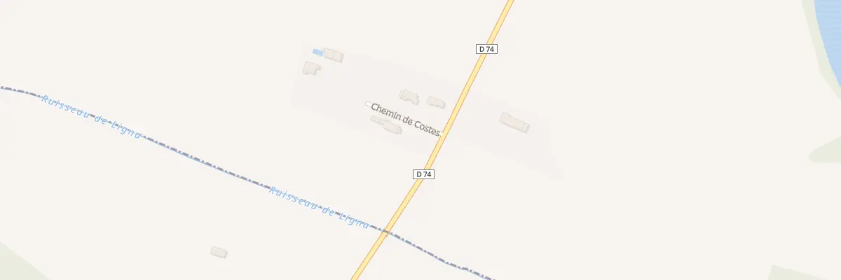 Plan du 2 Che de Costes à Espanès