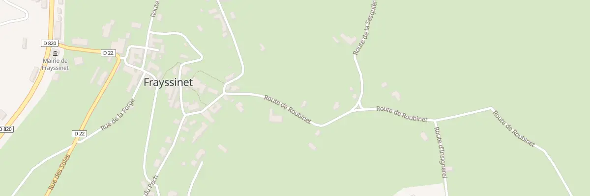 Plan du 143 Rte de Roubinet à Frayssinet