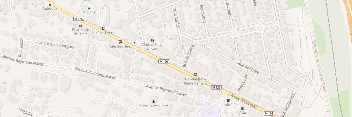 Plan du 221B Av de Castres à Toulouse