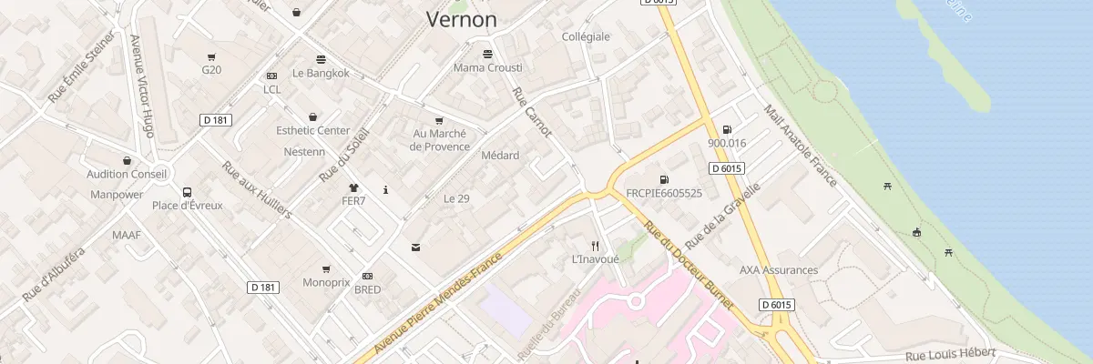 Plan du 1 Rue Carnot à Vernon