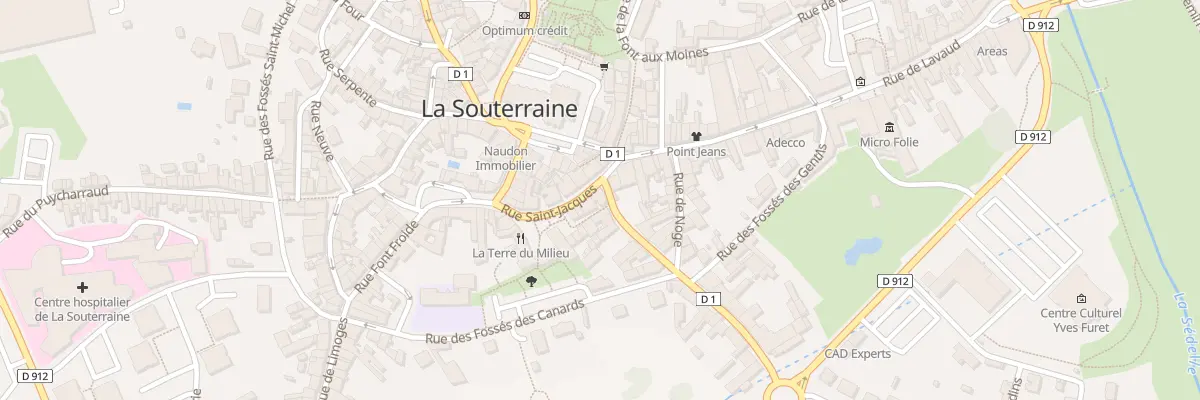 Plan du 2 Rue St Jacques à La Souterraine