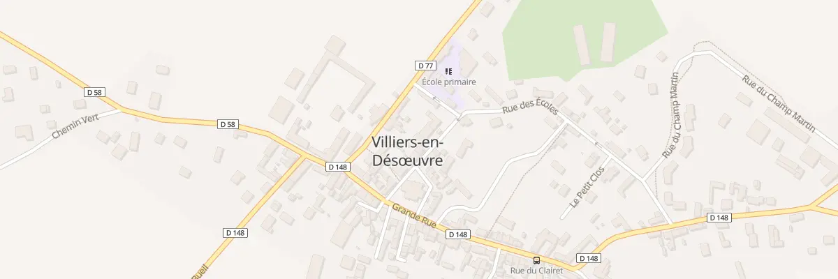 Plan du 10 Rue des Ecoles à Villiers-en-Désœuvre