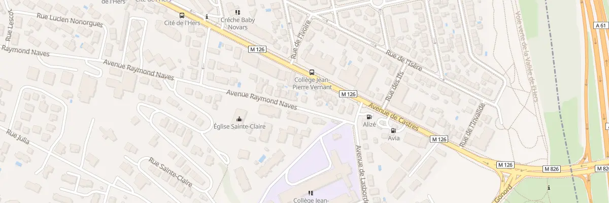 Plan du 215 Av Raymond Naves à Toulouse