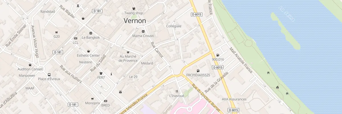 Plan du 2 Rue Carnot à Vernon