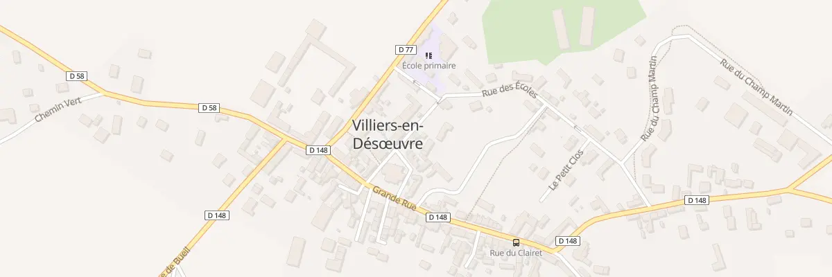 Plan du 3 Rue des Ecoles à Villiers-en-Désœuvre