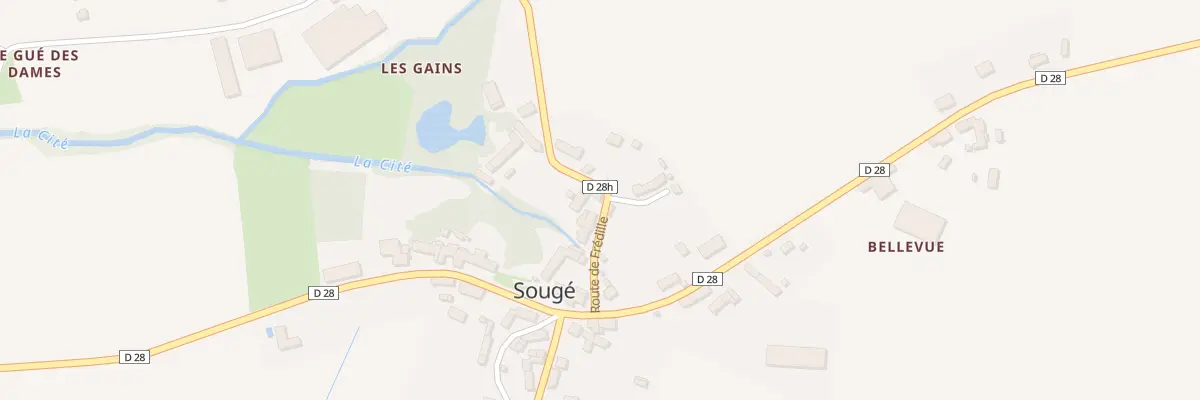 Plan du 9 Rte de Fredille à Sougé
