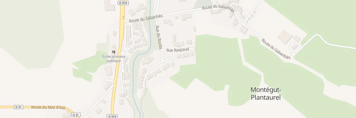 Plan du 163 Raspaud à Montégut-Plantaurel