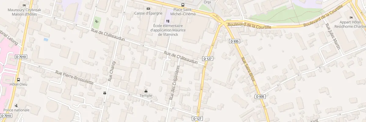 Plan du 7 Rue de Chateaudun à Chartres