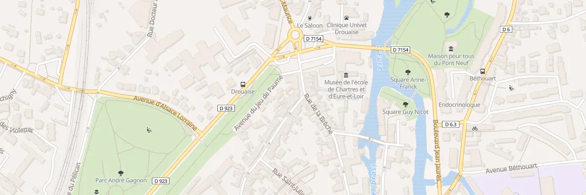 Plan du 1B Rue de la Porte Drouaise à Chartres