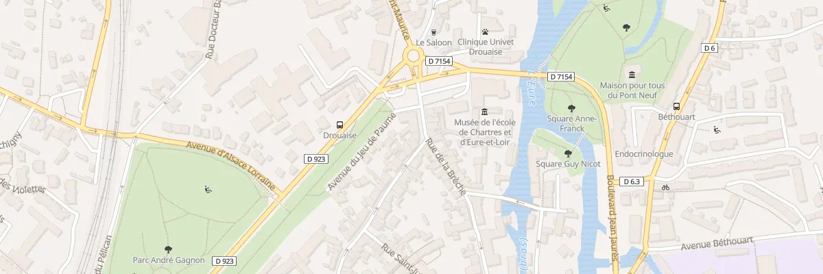 Plan du 1 Rue de la Porte Drouaise à Chartres