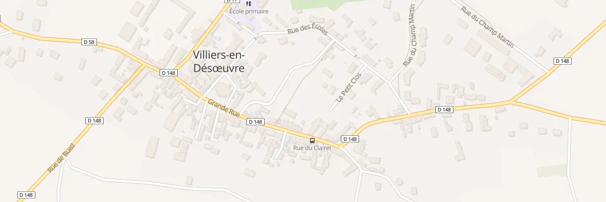 Plan du 20 Gr Grande Rue à Villiers-en-Désœuvre