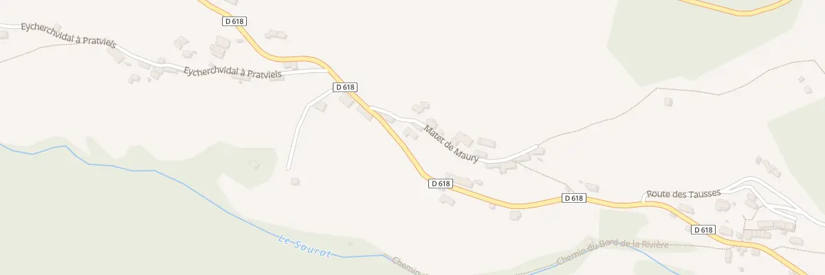 Plan du 6 Matet de Maury Hameau à Saurat