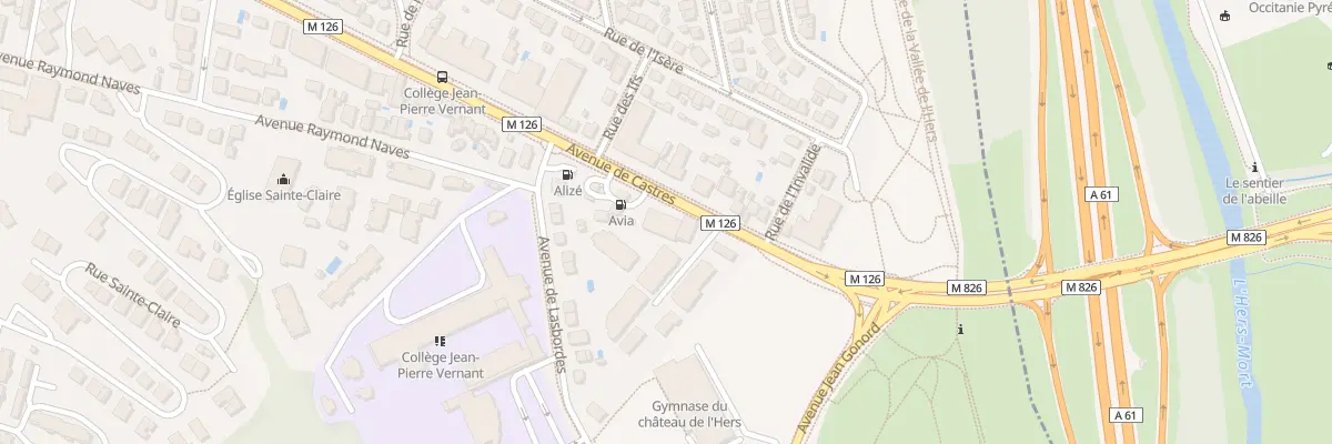 Plan du 230 Av de Castres à Toulouse
