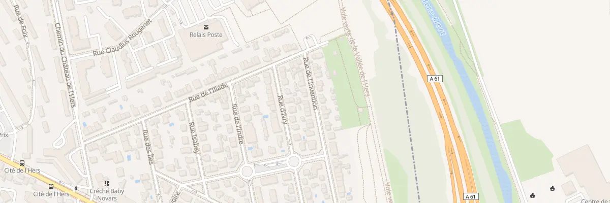 Plan du 43 Rue de l’Invention à Toulouse