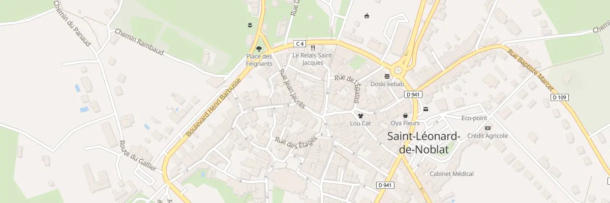 Plan du 8 Rue Jean Jaurés à Saint-Léonard-de-Noblat