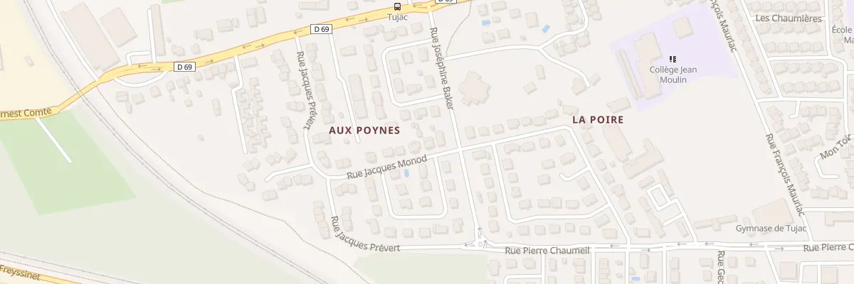 Plan du 38 Rue Jacques Monod à Brive-la-Gaillarde