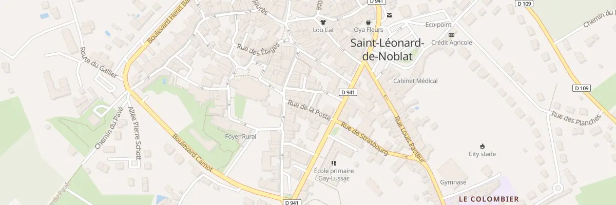 Plan du 9 Rue de la Poste à Saint-Léonard-de-Noblat