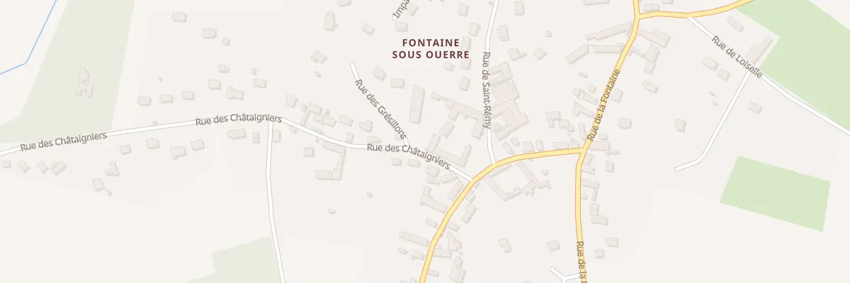 Plan de la Rue des Chataigniers à Ouerre